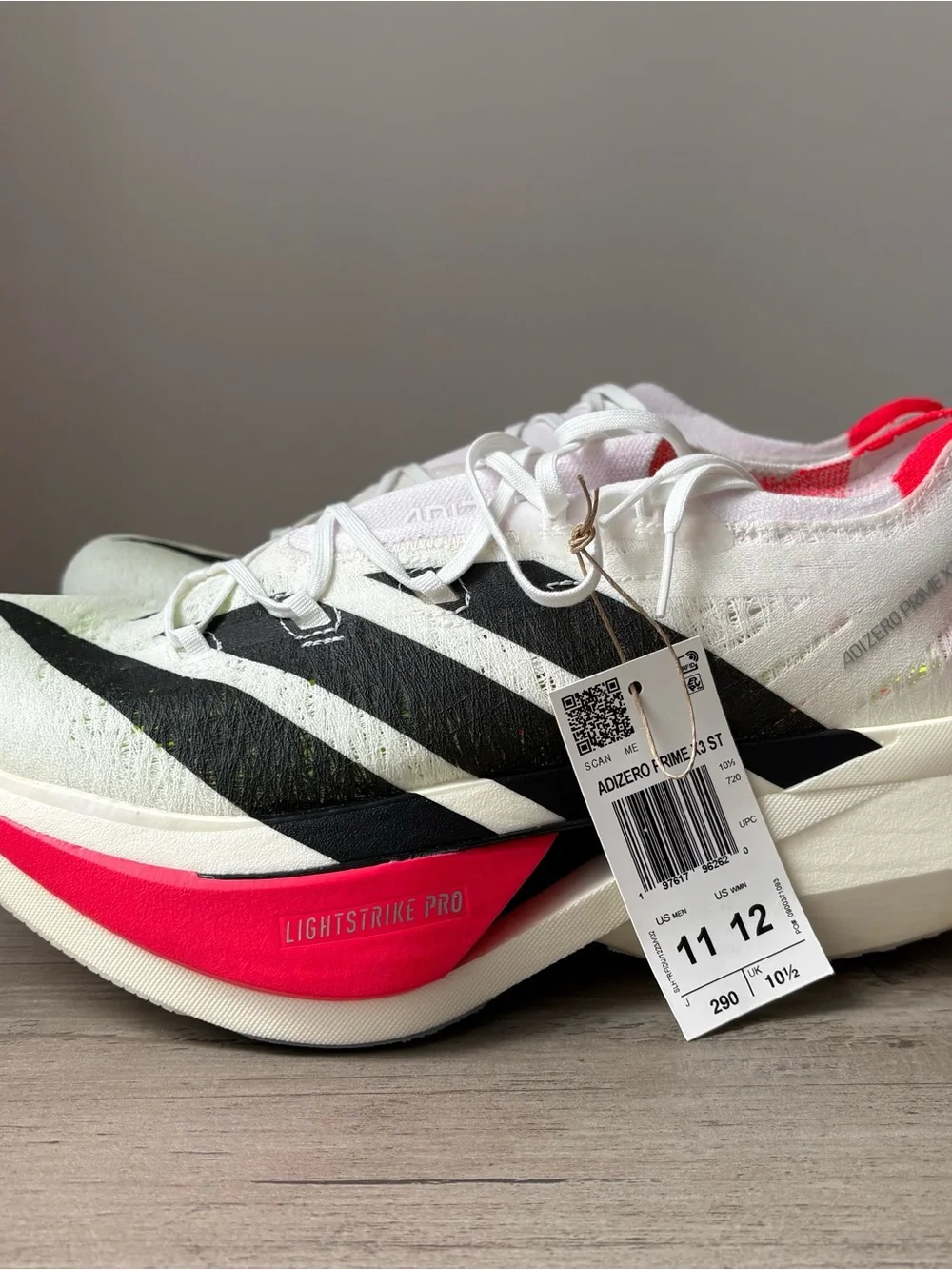 Men Adidas Adizero Prime X3 Strung Sneakers Running Shoes White JR2597 Size 11